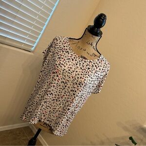 Apt. 9 Women's Multicolor Patterned Short Sleeve Top